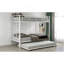 Lit simple superposé au dessus d'un lit simple avec lit gigogne, blanc-1791284853