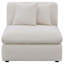Chaise sans accoudoirs ivoire rembourrée