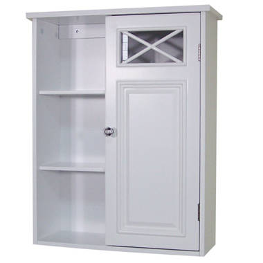 Fox Hollow Furnishings 101W2-CW Recessed Framed 1 Door Medicine Cabinet with 3 Adjustable Shelves Finish: White