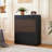 Cabinets, Modern Extendable Rotating Storage Cabinet with Drawer, 32.5''-58.8''W Black &amp; Walnut Brown | Engineered Wood MDF, Hallways