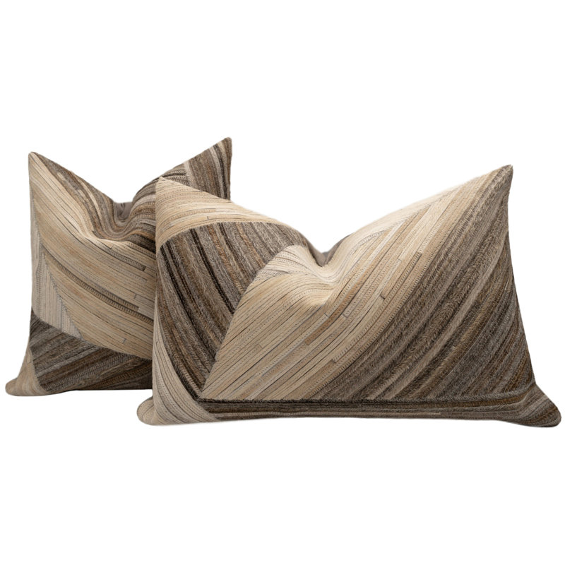 Coussins décoratifs en cuir de vache Canvello
