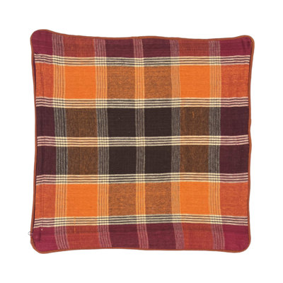 Burdella Plaid Square Throw Cushion