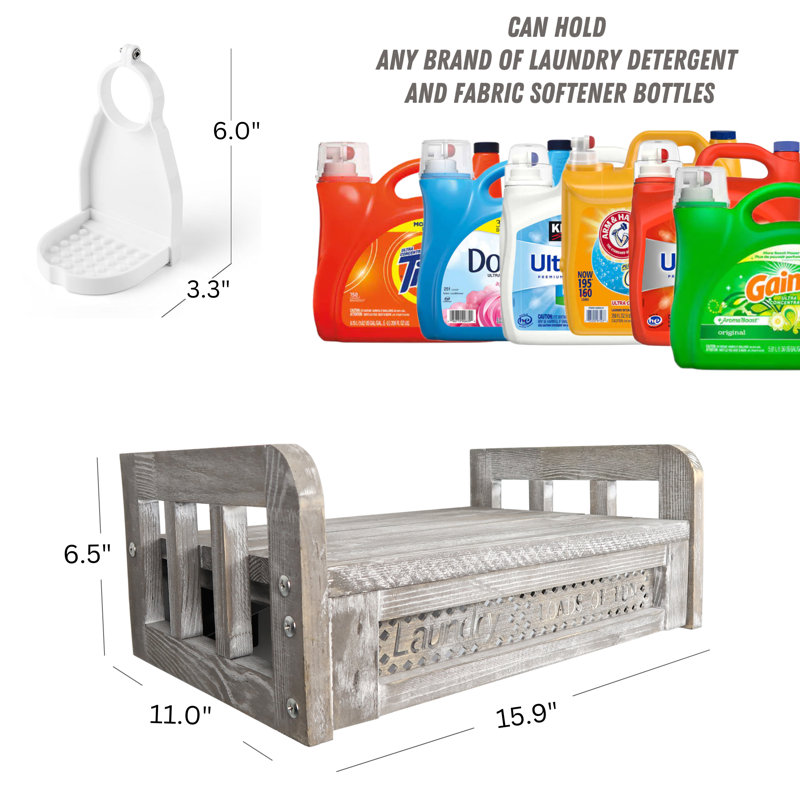Laundry Room Organiser, Rustic Gray