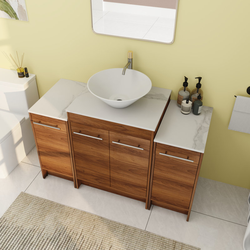 Meuble-lavabo simple 47,26 po avec comptoir en céramique