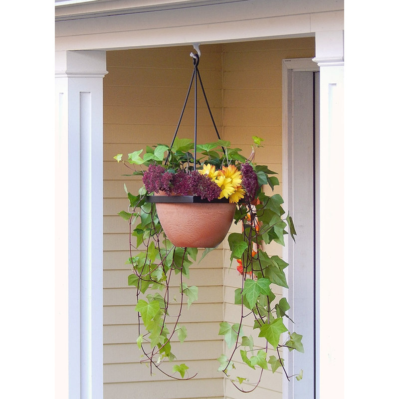 Pot de fleurs suspendu en fer Rouleau, H 28,5 po x l 15,5 po x P 15 po