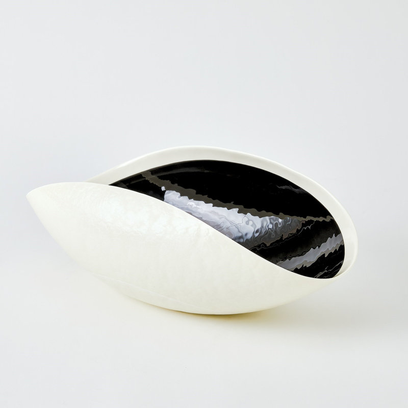 Handmade Glass Decorative Bowl, 7" H x 20.75" W x 11.5" D