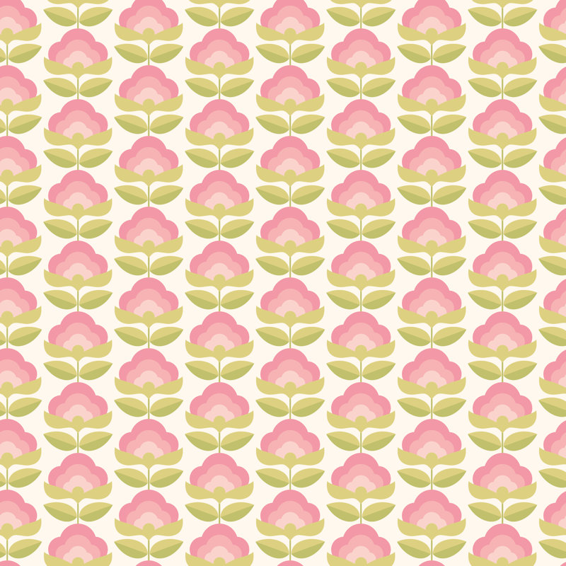 Arbania 10m x 50cm Matte Wallpaper Roll, Rose/Apple