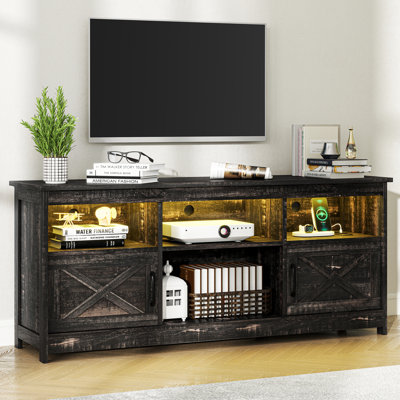 Farmhouse TV Stand For 65" TV With LED Light by Ophelia & Co.