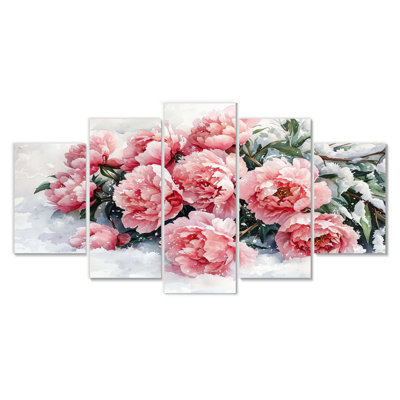 Wagner - pivoines - art mural traditionnel