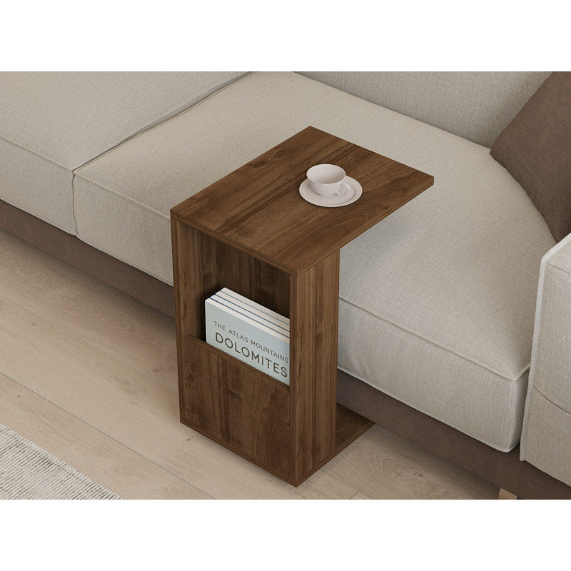 Table de bout Bezell C Table, Noyer