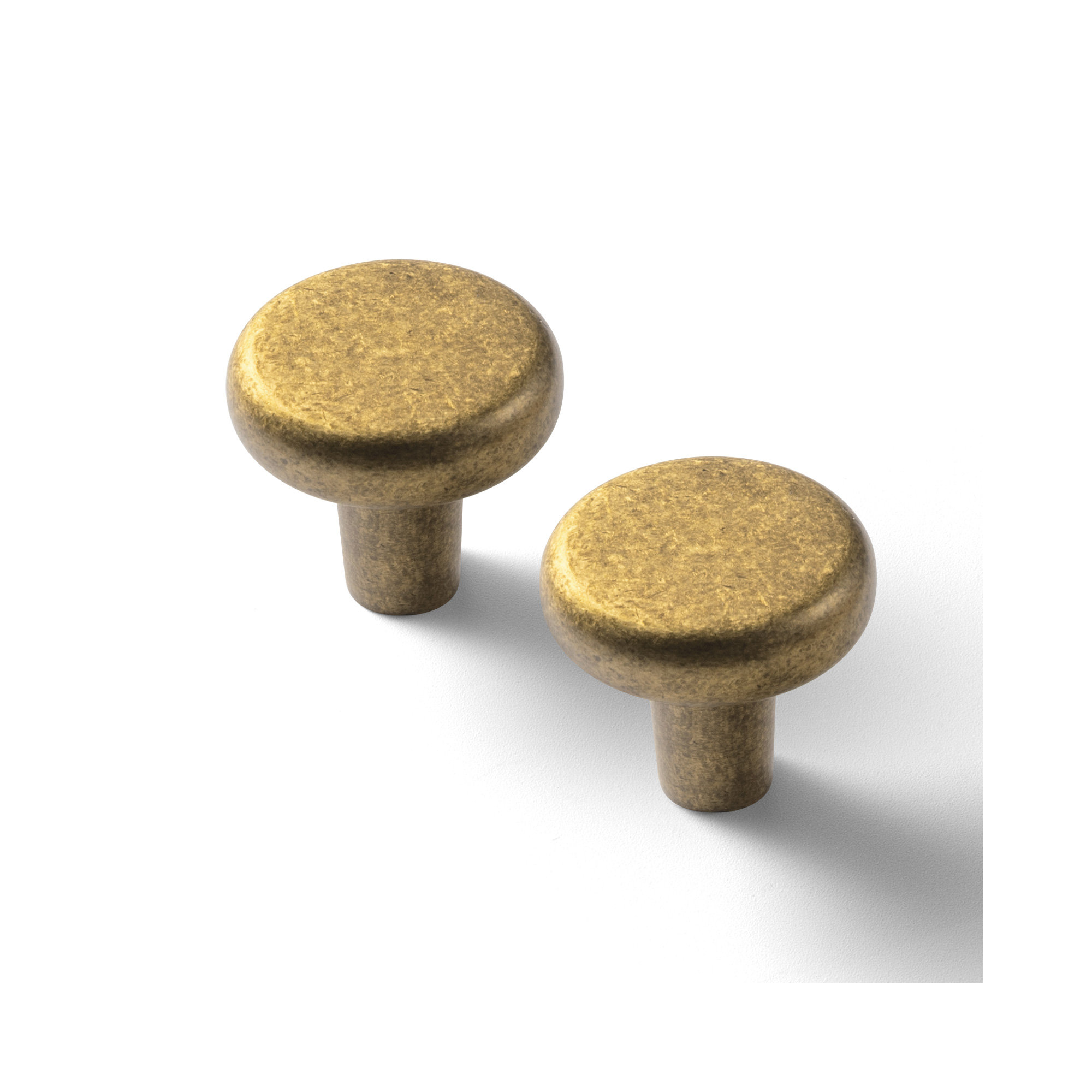 Circle Knob Knob, Antique Brass
