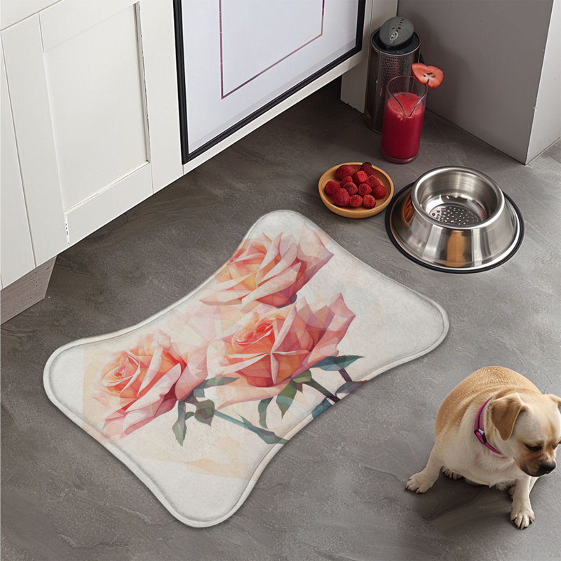 Tapis géométrique rose 1 pièce