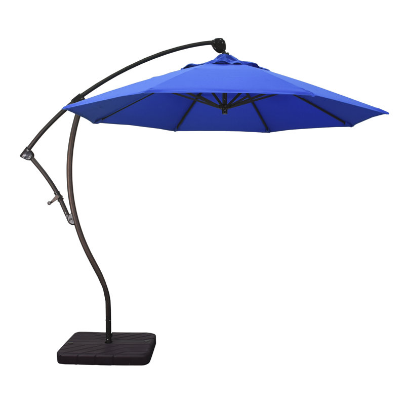 Parasol en porte-à-faux 9' Welwyn, Toile Sunbrella® bleu pacifique
