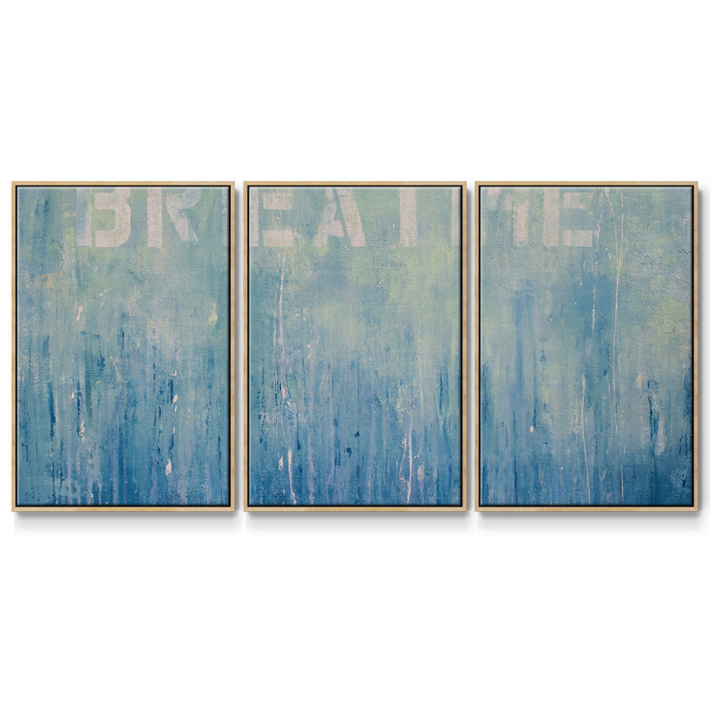Just Breathe - Toile encadrée multi-pièces, Naturel, H 40 po x l 78 po x P 2 po