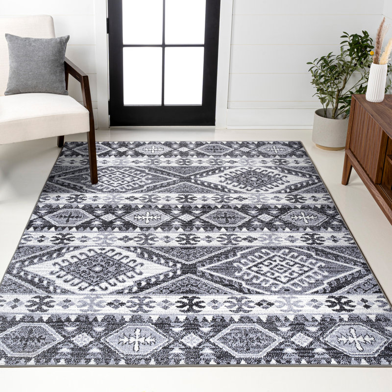 Tapis gris / anthracite Madeley, Rectangle de 5 pi x 8 pi