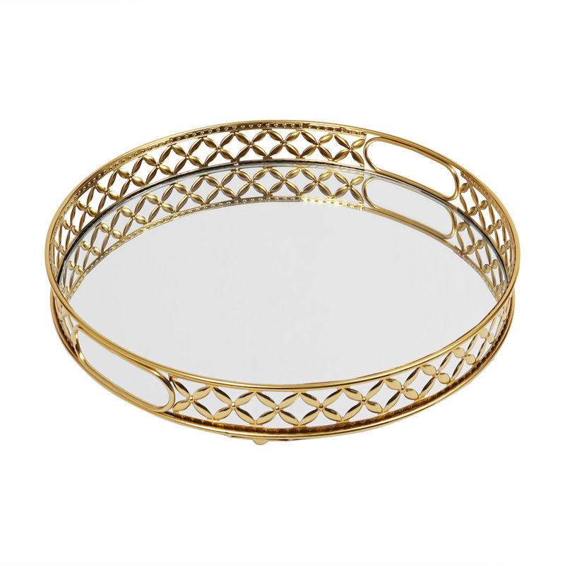 Decorative Tray Mirror Tray With Handles