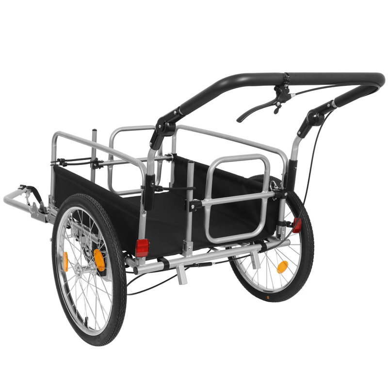 Remorque de chargement robuste 3 en 1 - Cadre en acier compatible avec les vélos électriques
