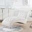 Chaise longue capitonnée sans accoudoirs avec garniture cloutée