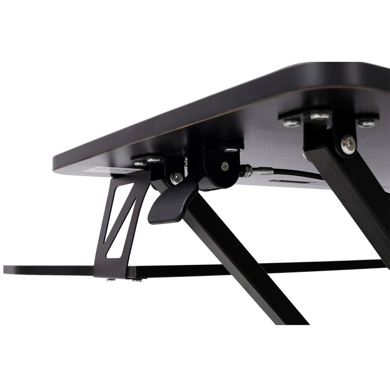 Bureau pour ordinateur portable à hauteur ajustable (sans tabourets), Noir