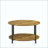 3-Piece Industrial Farmhouse Coffee Table & End Table Set, Round 2-Tier Storage Table Set for Living Room & Apartment