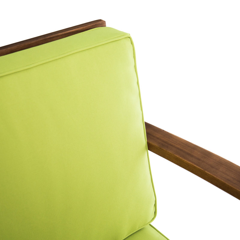 Patio Club Chair, Constructed With Robust Wood And Slat Appearance Chair For Patio, Featuring Modern Panel Design Durability