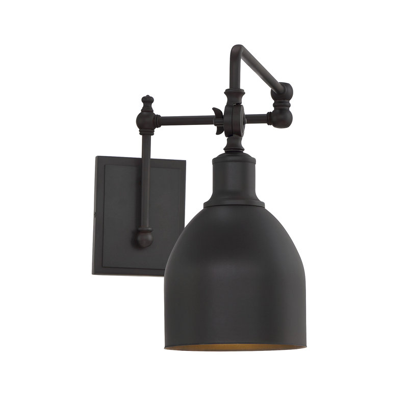 Seraphine Steel Swing Arm Sconce - Adjustable Light