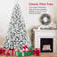 Arbre de Noël artificiel enneigé 5 pi avec base en métal 5 pi-1836962104
