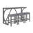 59 Inch Bar Table, Dining Table, Sofa Table With Power Outlet, 3 Upholstered Stools, 4 Piece Bar Table And Chair Set For Living Room, Dining Room, Kitchen-1789467000