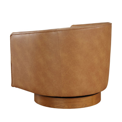 29"W Swivel Barrel Chair