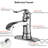 Brushed Nickel Bathroom Faucet With Waterfall Flow, Single Hole, Splash Feature, 7.75'' Pop Up Drain, Easy Maintenance