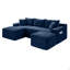Canapé modulaire en forme de U 94,5 po avec siège profond, sans assemblage requis, canapé-lit modulaire pour salon, chambre à coucher, appartement-131260584