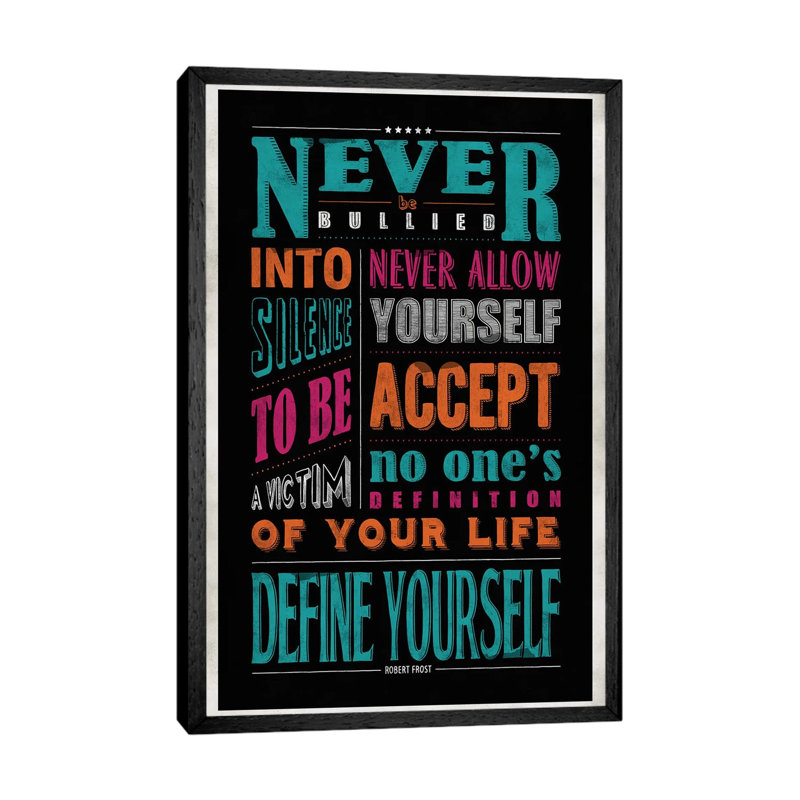 Define Yourself by Ester Kay - Print on Canvas, Black Framed, 152.5 cm H x 101.5 cm W