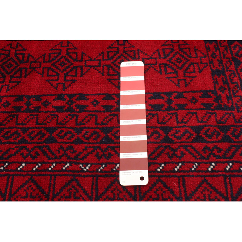 Tapis décoratif en laine noué à la main de conception unique 6 pi 3 po x 9 pi 4 po Cavon