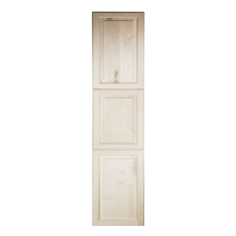 Armoire à pharmacie surélevée sans cadre à 3 portes avec tablettes réglables Ciara, Sans finition