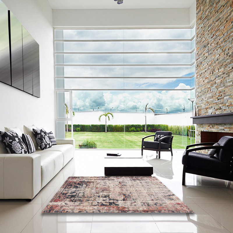 Akhia Oriental Indoor Rug, Square 6'
