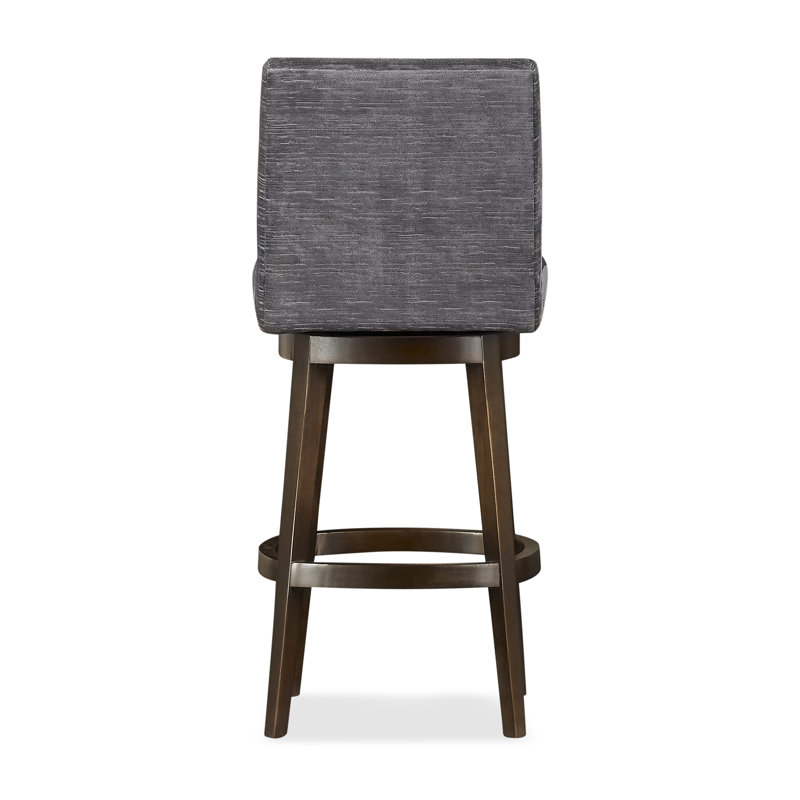 Swivel Upholstered Bar Stool with Solid Wood Frame, 61703-88