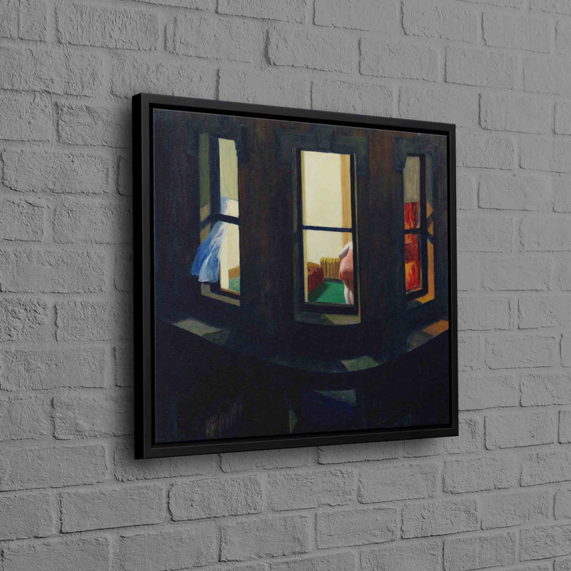 Print on Canvas, 80 cm H x 80 cm W, Framed Print without Mat, Black
