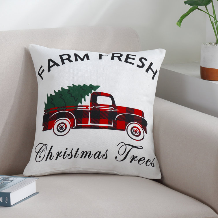 Christmas pillow cover, Cheistmas pillows, Christmas Tree, Merry Christmas  pillow, Vintage christmas, red Christmas truck, farmhouse Christ