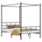 Alex-Jay Metal Canopy Bed-2109103170-2109103169