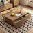 Modern simple solid wood TV cabinet coffee table