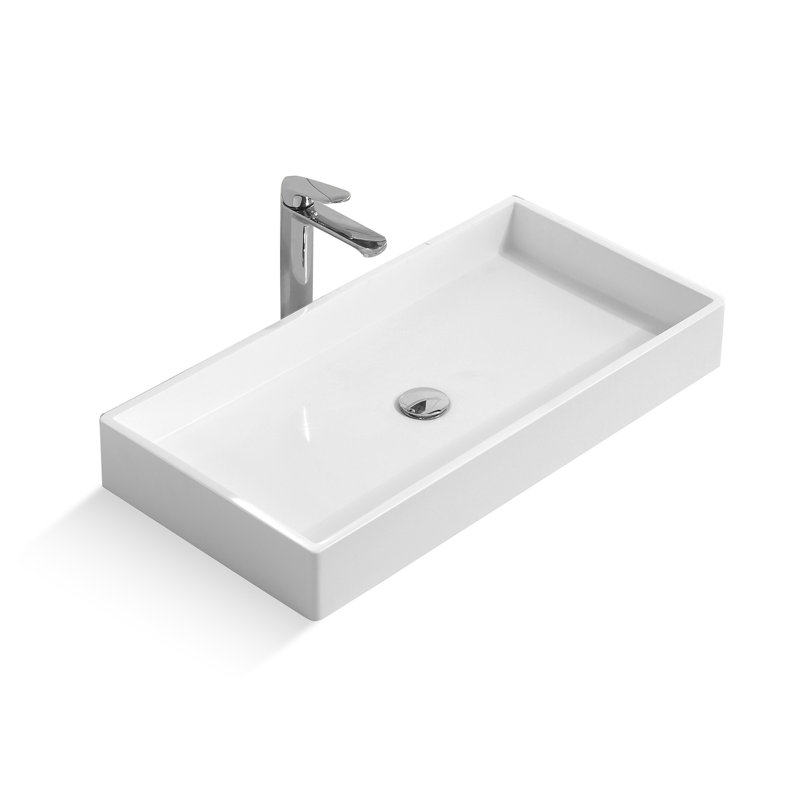 DAX 15.75'' Matte White Bathroom Sink