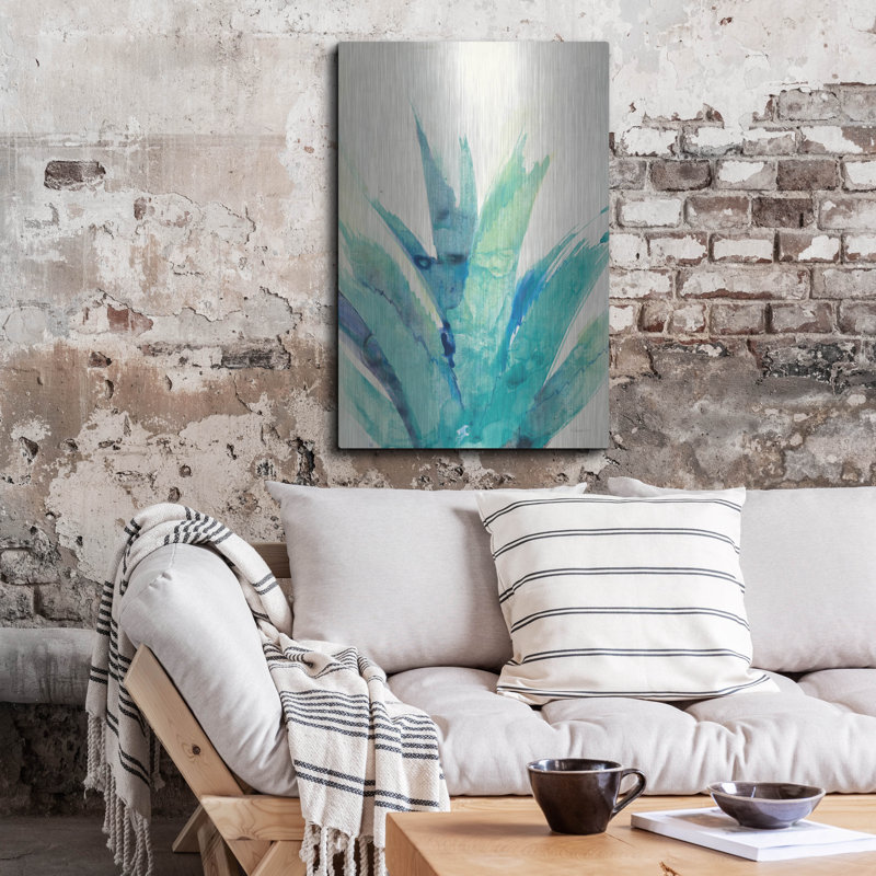 Art mural en métal «Cool Aloe» par Albena Hristova, H 36 po x l 24 po