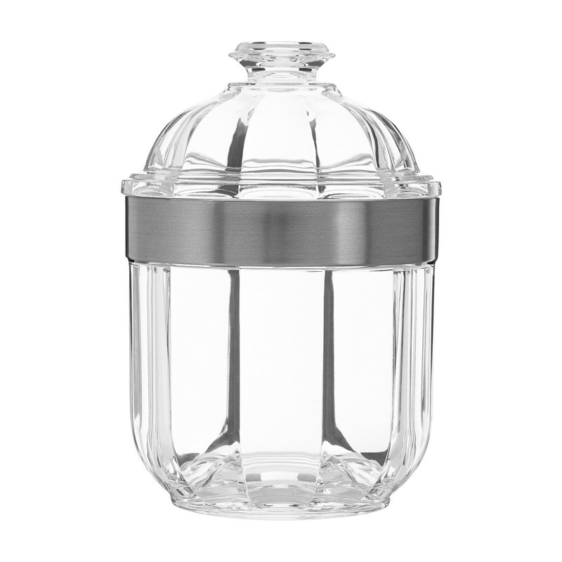 Jar, Silver, 15cm H x 10cm W x 10cm D