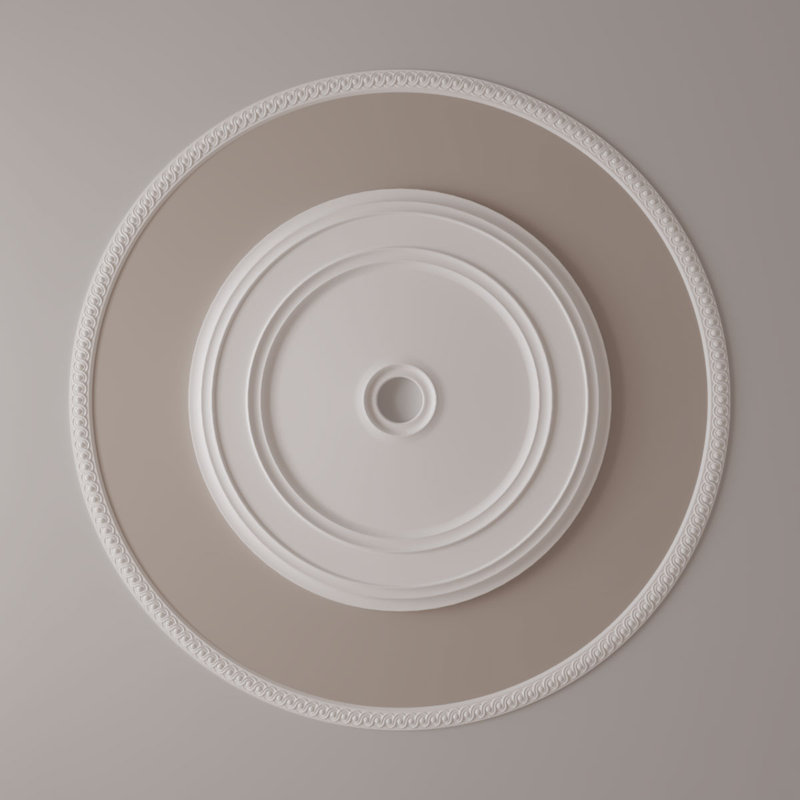 Ensemble d'anneaux de plafond Hillsborough, H 94,5 po x l 94,5 po x P 0,875 po, Paquet de 4 (forme un cercle complet)