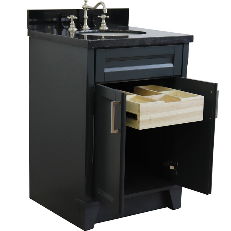 Ensemble de meuble-lavabo simple 25 po, Noir galaxie