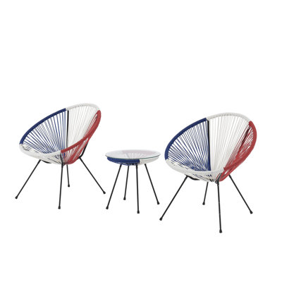 Warleigh 2 - Person Wicker Patio Dining Set with Round Table