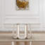 Table de salle à manger en marbre pour 6 personnes, table de salle à manger rectangulaire en faux marbre 70 po avec base en acier inoxydable à finition miroir, table de cuisine moderne en marbre de grande taille (argent, blanc)