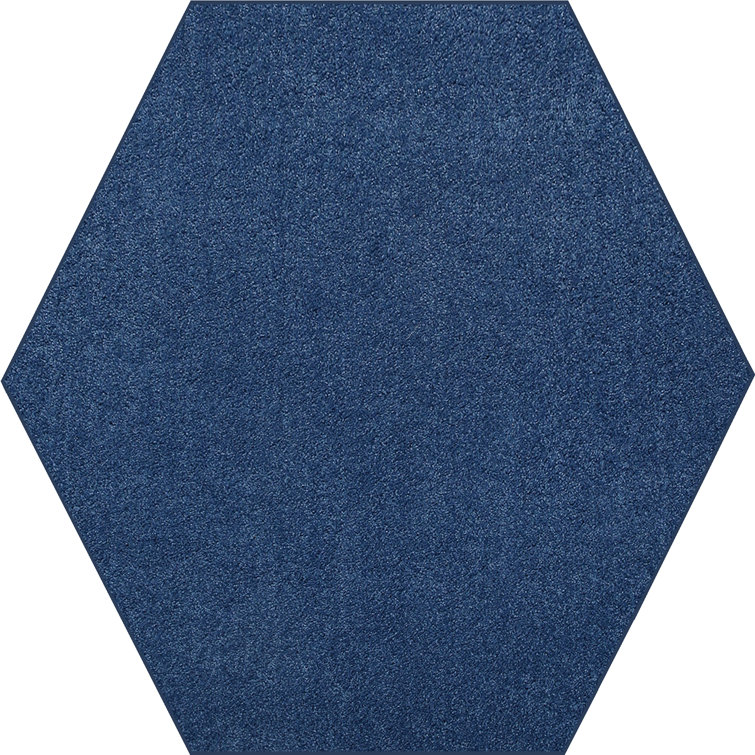 Latitude Run® Solid Color Hexagon Shape Area Rugs Royal
