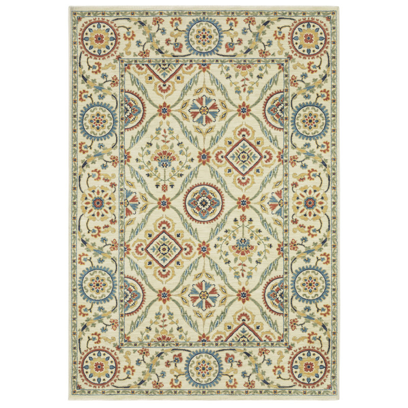 Parmele Oriental Indoor Rug, Rectangle 9'10" x 12'10"