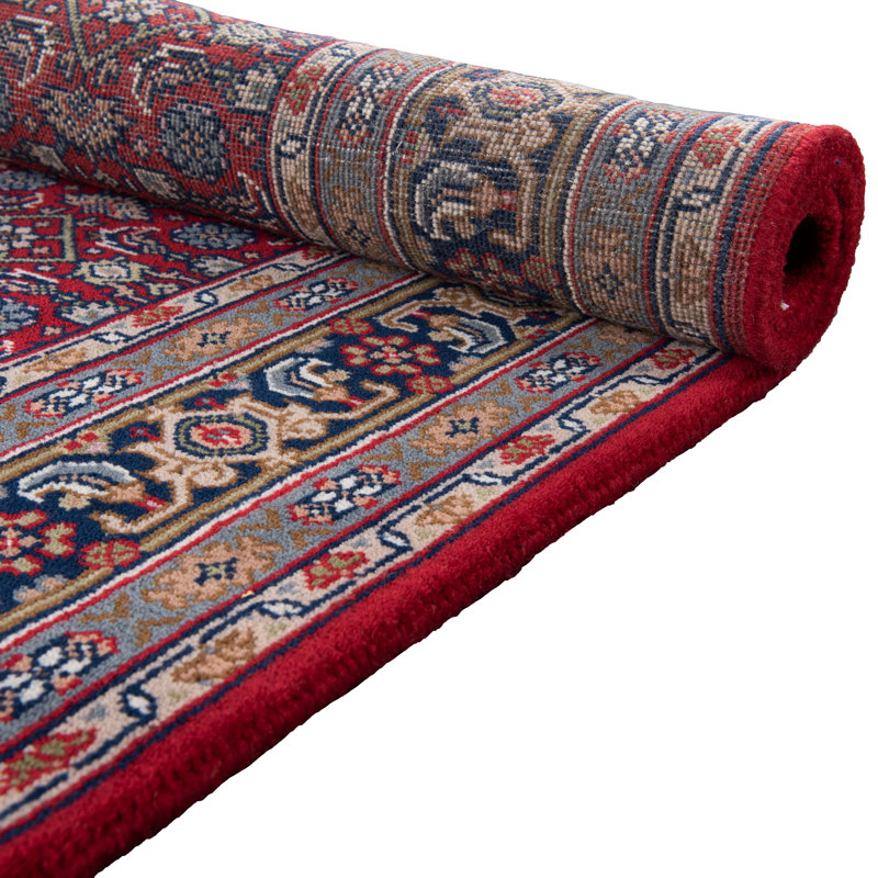 Benares Oriental Wool Hand Woven Area Rug, Runner 70 x 140cm